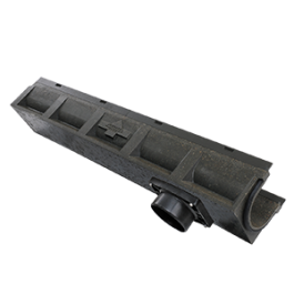 Poly Fortis 1000 mm mit Stutzen auf Federseite