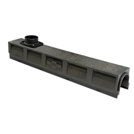 Poly Fortis 1000 mm mit Stutzen auf Nutseite