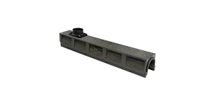 Poly Fortis 1000 mm mit Stutzen auf Nutseite